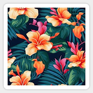 Tropical Flowers Pattern 20 Sticker